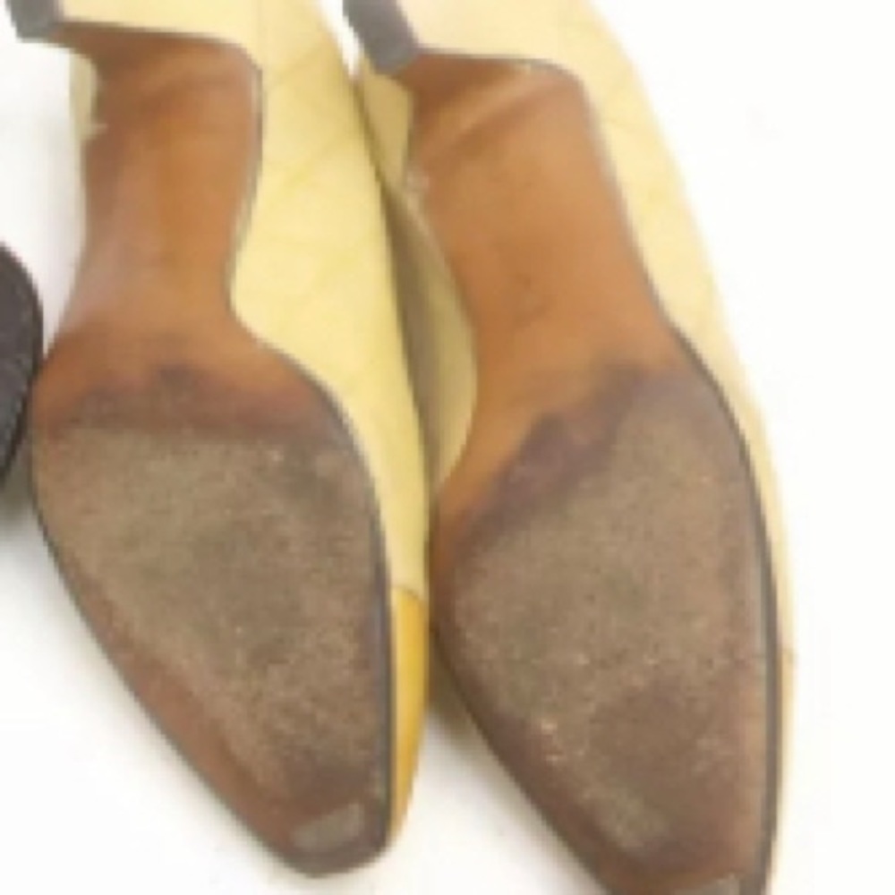 Yellow‎ & Beige Chanel CC  leather shoes 36 1/2 - Picture 11 of 11